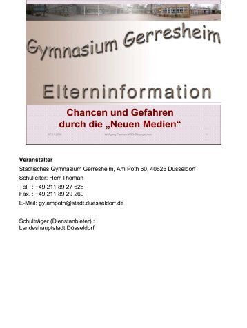 Neuen Medien - Gymnasium Gerresheim
