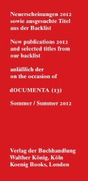 dOCUMENTA - Buchhandlung Walther König