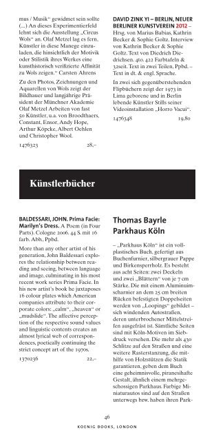 dOCUMENTA - Buchhandlung Walther König