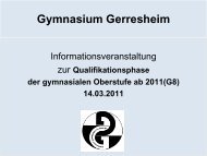 Gymnasiale Oberstufe ab 2011 - Gymnasium Gerresheim