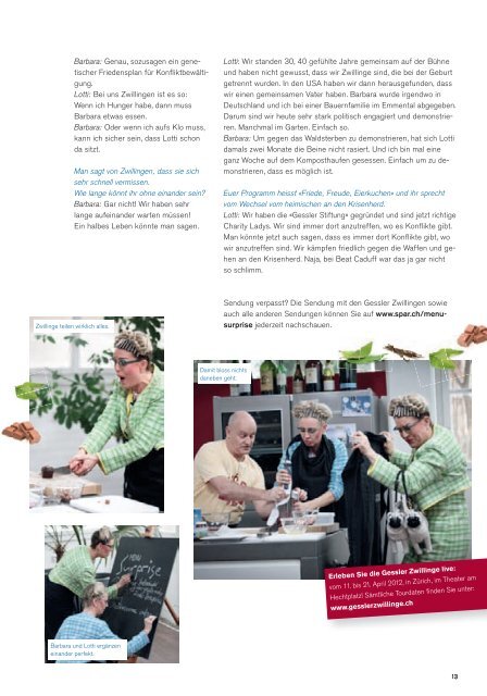 SPAR Schweiz - Magazin 02/12