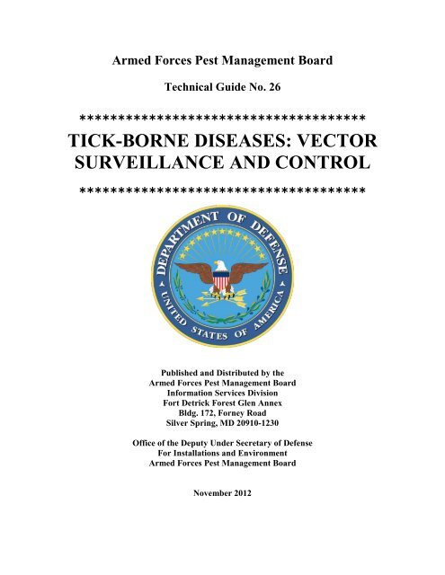 TICK-BORNE DISEASES: VECTOR SURVEILLANCE AND CONTROL