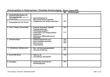 Checkliste-Schulrundgang pdf-Datei - im Gymnasium Gross Ilsede