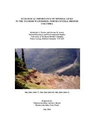 ecological importance of mineral licks in the tuchodi watershed ...
