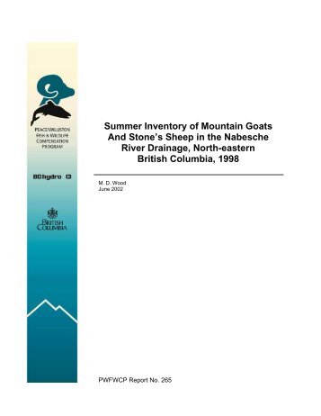 Summer inventory of mountain goats and Stone's sheep ... - BC Hydro