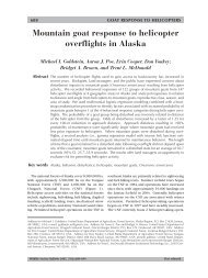 Mountain Goat Response to Helicopter Overflights in Alaska (PDF)