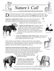 Nature's Call - Utah Division of Wildlife Resources