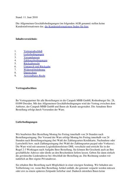 AGB Catapult MHB Gmbh (pdf-Datei 40 Kbyte