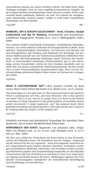 Kunst - Buchhandlung Walther König