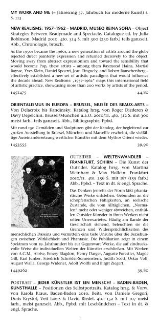 Kunst - Buchhandlung Walther König