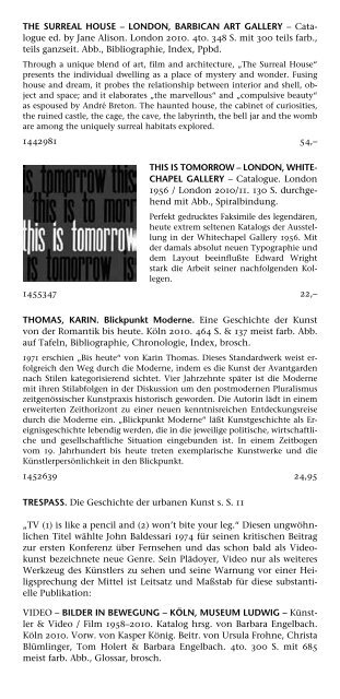 Kunst - Buchhandlung Walther König