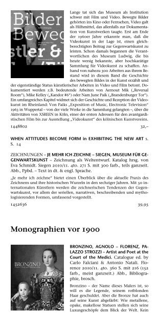 Kunst - Buchhandlung Walther König