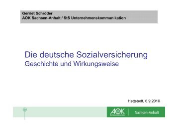 Die deutsche Sozialversicherung -  Wilhelm und Alexander von  ...