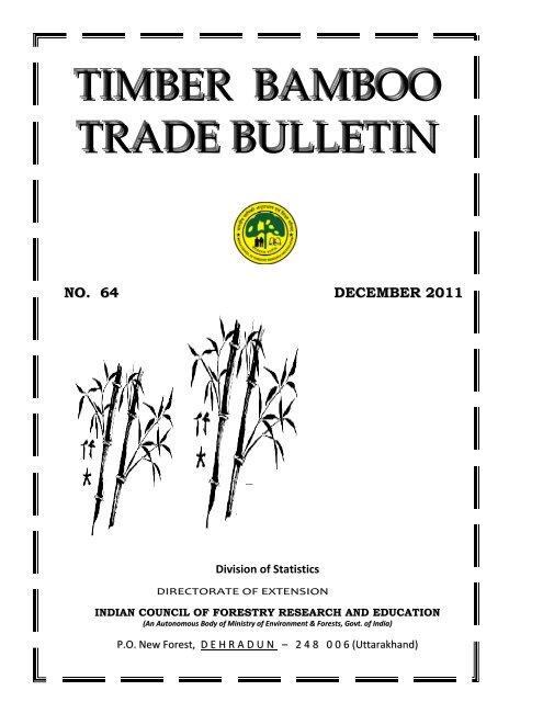 Timber Bamboo Trade Bulletin, Vol.64, ICFRE, Dehra