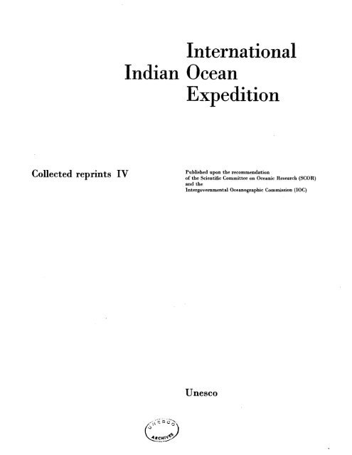 International Indian Ocean Expedition: collected ... - unesdoc - Unesco