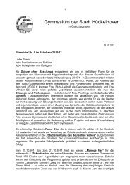 Elternbrief Nr. 2 - Gymnasium Hückelhoven