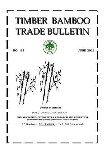 Timber Bamboo Trade Bulletin, Vol.63, ICFRE, Dehra