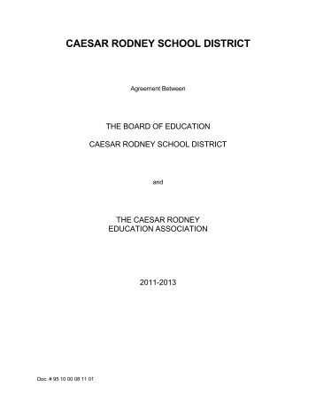 CREA Agreement 2011-13 - Caesar Rodney School District