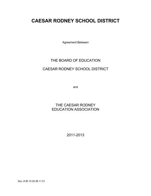 CREA Agreement 2011-13 - Caesar Rodney School District