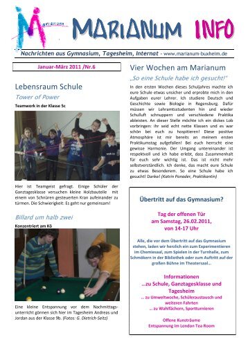 Marianum Info 6 - Gymnasium Marianum Buxheim