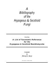 A Biblilography of the Hypogeous & Secotioid Fungi - MykoWeb
