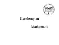 Kernlernplan Mathematik - Gymnasium der Stadt Meschede