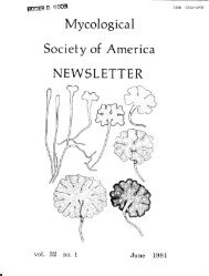 NEWSLETTER - Mycological Society of America