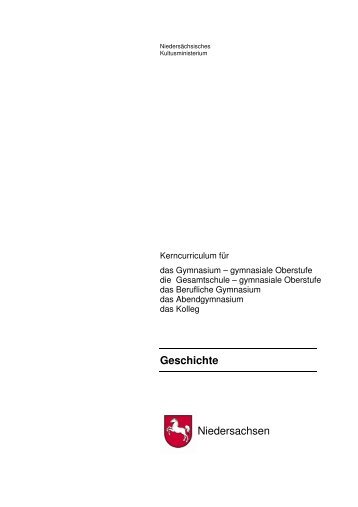 Kerncurriculum Geschichte für die Sekundarstufe II (PDF-Download)