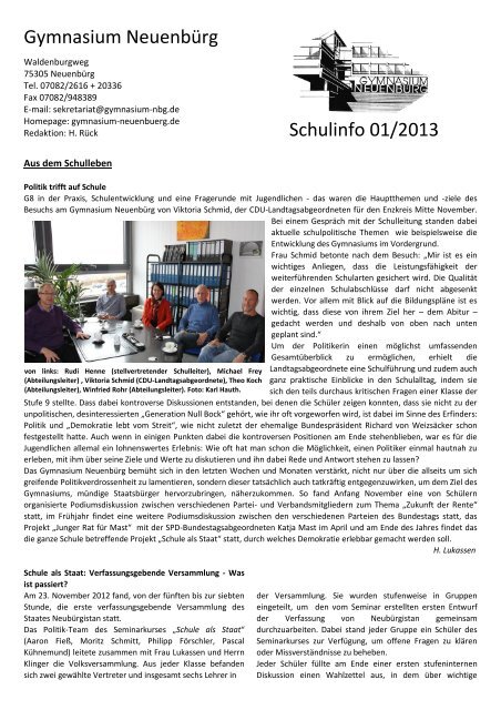 Januar (pdf; 1MB) - Gymnasium Neuenbürg