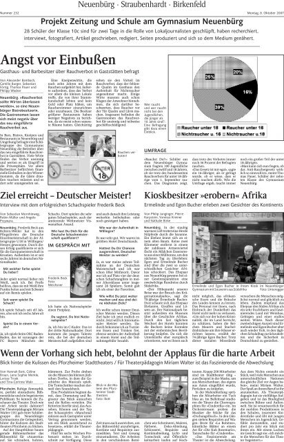 Zeitungsprojekt 2007/08 (10c) - Gymnasium Neuenbürg