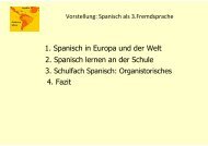 Vorstellung: Spanisch als 3. Fremdsprache