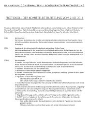 protokoll der komiteeleiter-sitzung vom 21.01.2011 - Gymnasium ...