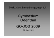 Evaluation GOJOB 2009.pdf - Gymnasium Odenthal