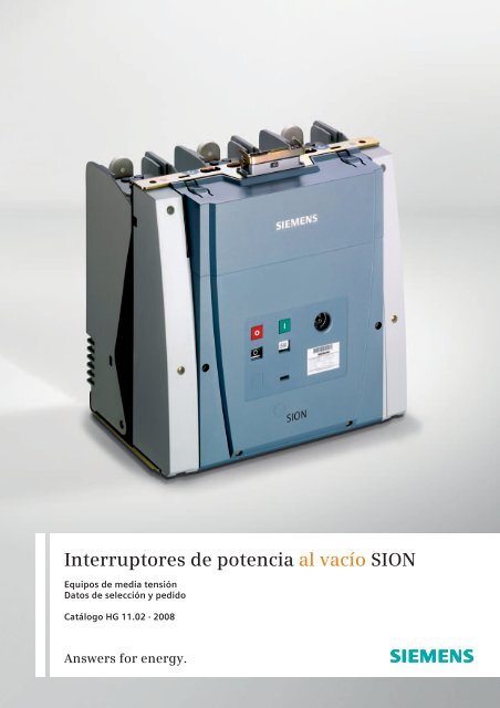 Interruptores de potencia al vacío SION - Siemens Energy