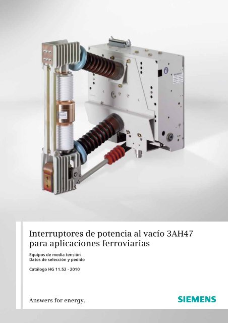 Interruptores de potencia al vacío 3AH47 para ... - Siemens Energy