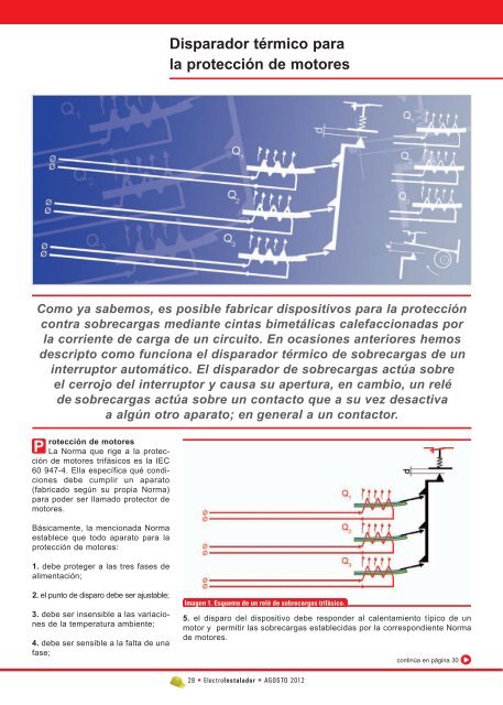 Disparador térmico para la protección de motores - ElectroInstalador ...