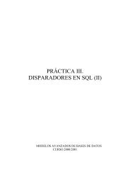 PRÁCTICA III. DISPARADORES EN SQL (II)