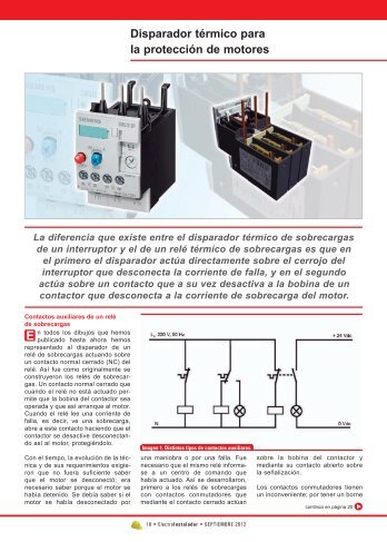 Disparador térmico para la protección de motores - ElectroInstalador ...