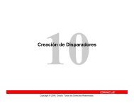 Creación de Disparadores