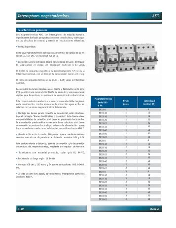 Interruptores magnetotérmicos AEG - Maresa