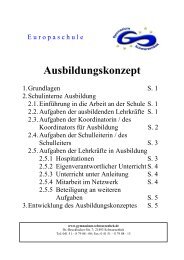 Ausbildungskonzept - Gymnasium Schwarzenbek