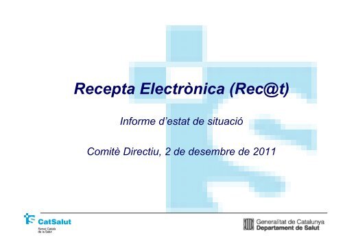 Recepta Electrònica (Rec@t) - Consorci de Salut i Social de ...