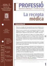 La recepta mèdica - Col·legi Oficial de Metges de Barcelona