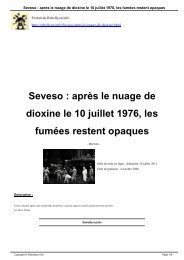 Seveso : après le nuage de dioxine le 10 juillet 1976 ... - Rebellyon