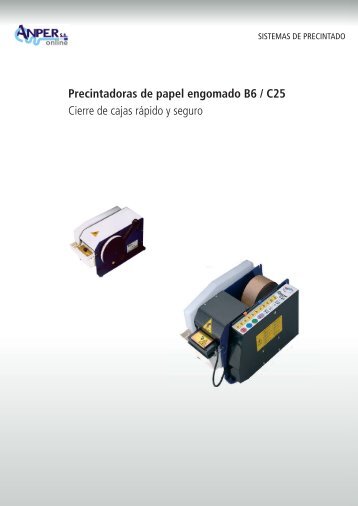 Catálogo Dispensadores de papel Engomado - Mundoembalaje.com