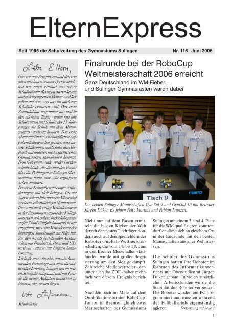 Finalrunde bei der RoboCup Weltmeisterschaft 2006 erreicht