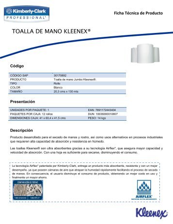 Ficha TВcnica TOALLA 30170892.pdf - Kimberly Clark