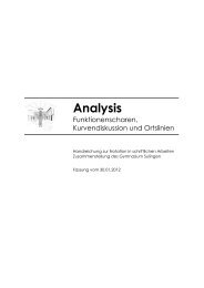 Analysis - Gymnasium Sulingen