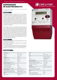 DISPENSADOR DE ELECTRICIDAD B II - Circutor