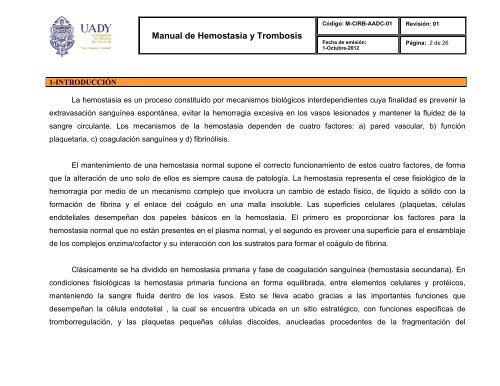 Manual de Hemostasia y Trombosis - Universidad Autónoma de ...